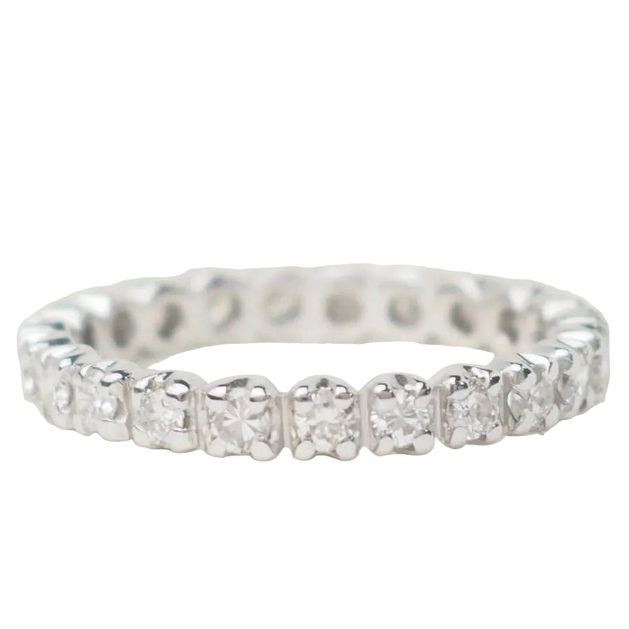 Bague Alliance en or blanc et diamants - Castafiore