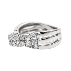 Bague Alliance en or blanc et diamants - Castafiore