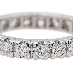 Bague Alliance en or blanc et diamants - Castafiore