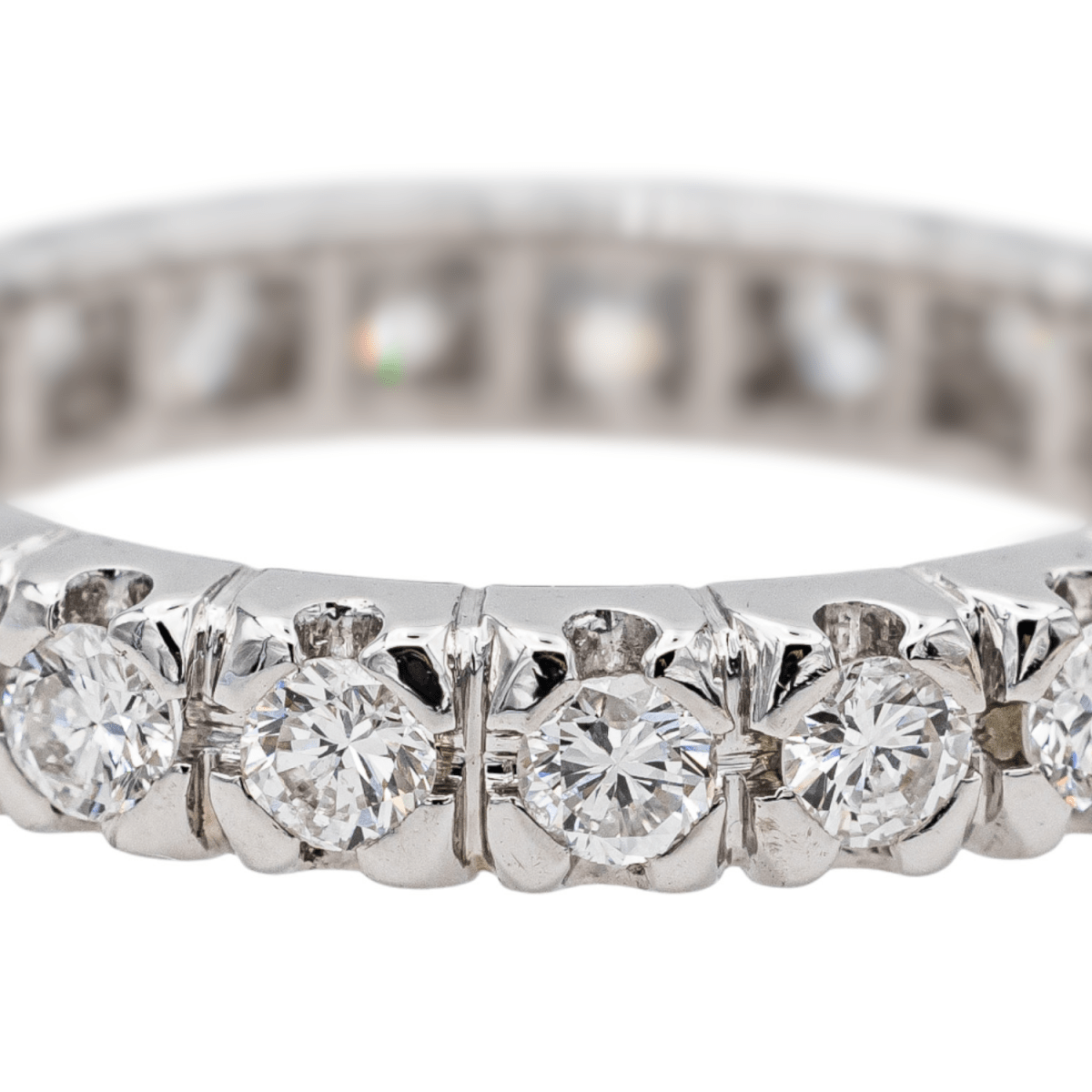 Bague Alliance en or blanc et diamants - Castafiore