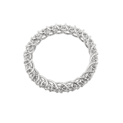 Bague Alliance en or blanc et diamants - Castafiore