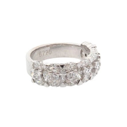 Bague Alliance en or blanc et diamants