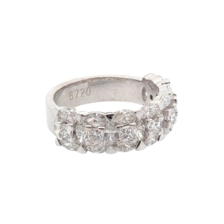 Bague Alliance en or blanc et diamants - Castafiore