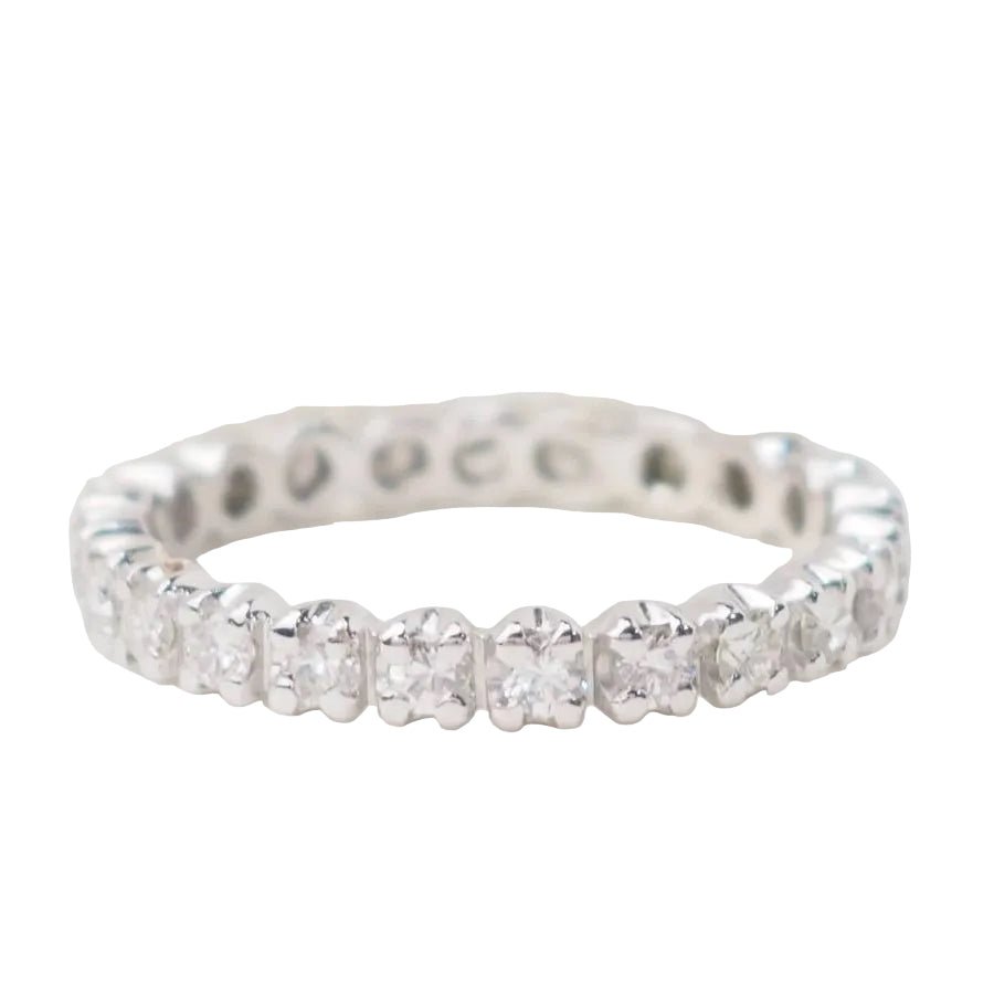 Bague Alliance en or blanc et diamants - Castafiore