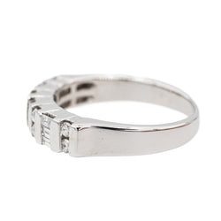 Bague Alliance en or blanc et diamants - Castafiore
