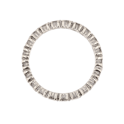 Bague Alliance en or blanc et diamants - Castafiore