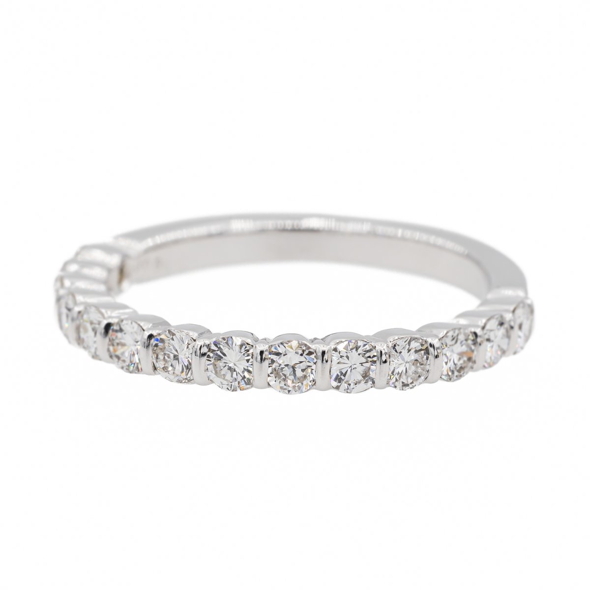 Bague Alliance en or blanc et diamants - Castafiore
