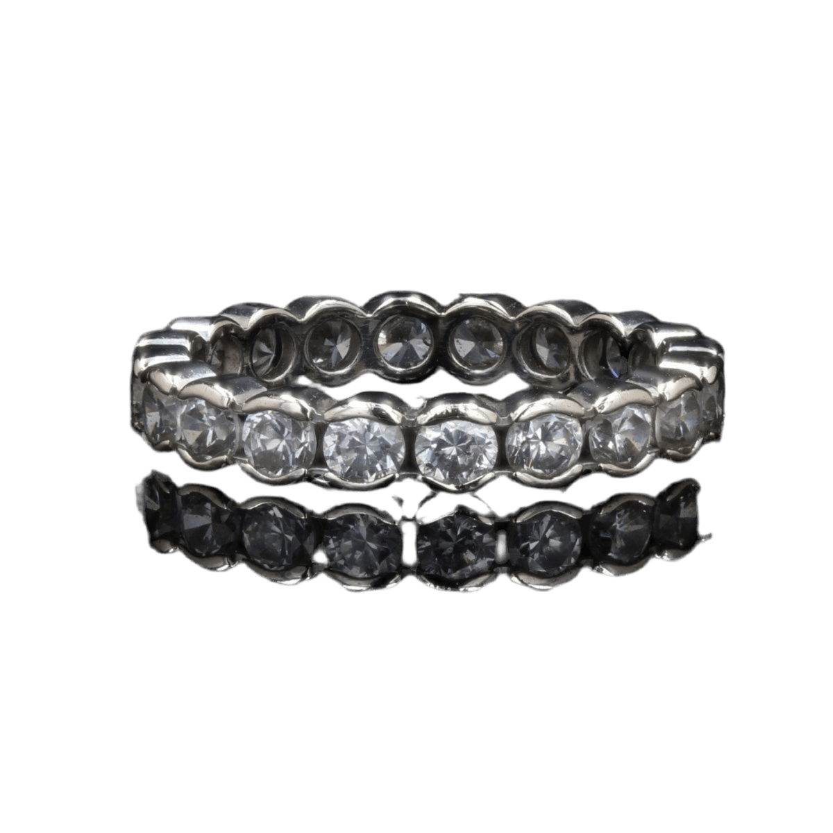 Bague Alliance en or blanc et diamants - Castafiore