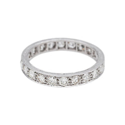 Bague Alliance en or blanc et diamants - Castafiore