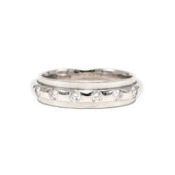 Bague Alliance en or blanc et diamants - Castafiore