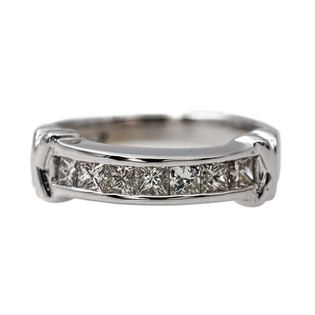 Bague Alliance en or blanc et diamants - Castafiore