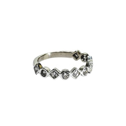 Bague Alliance en or blanc et diamants - Castafiore