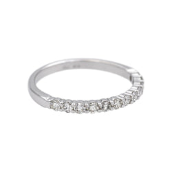 Ring White gold half wedding ring diamond