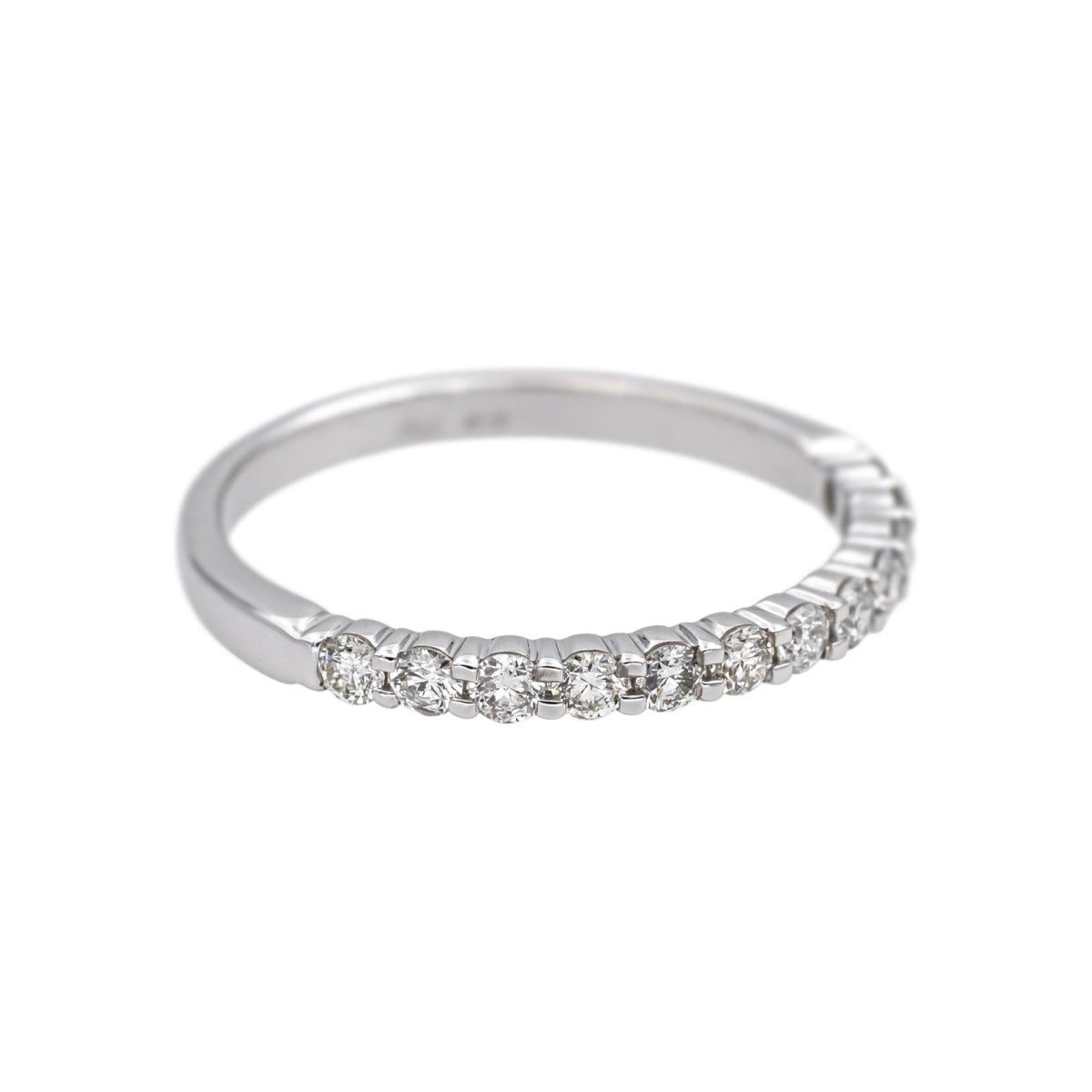 Ring White gold half wedding ring diamond