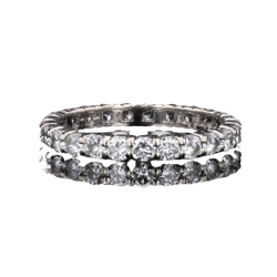 Bague Alliance en or blanc et diamants - Castafiore