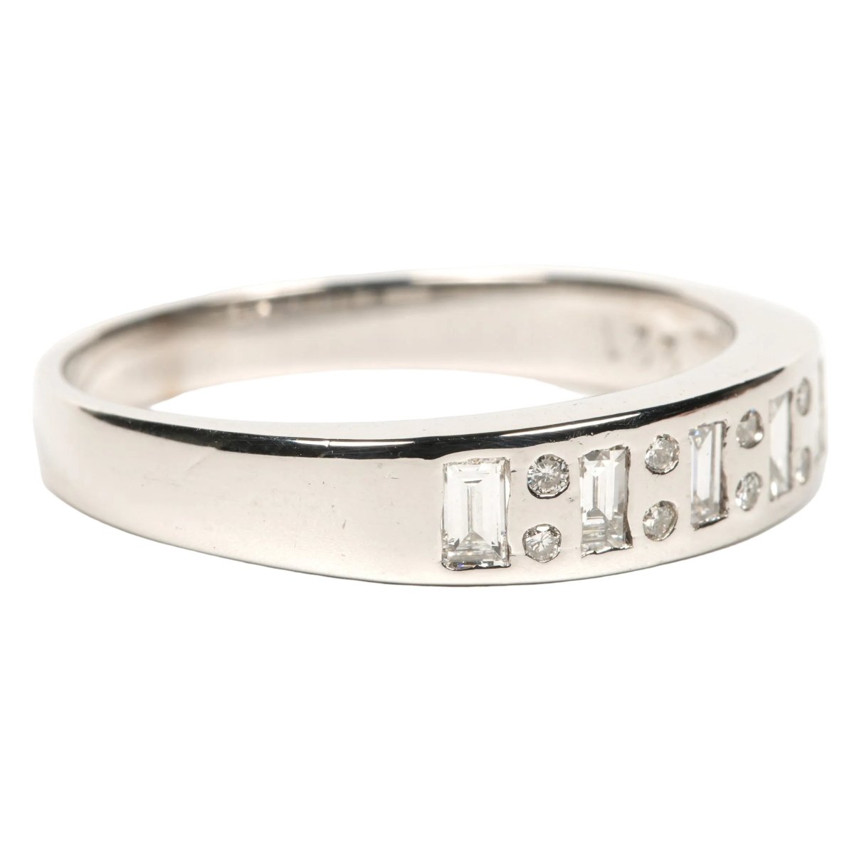 Bague Alliance en or blanc et diamants - Castafiore