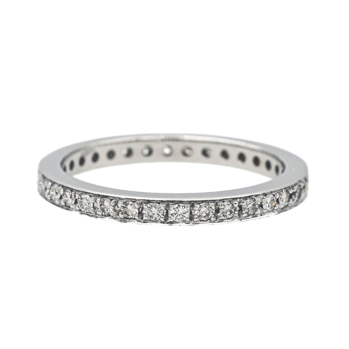 Bague Alliance en or blanc et diamants - Castafiore