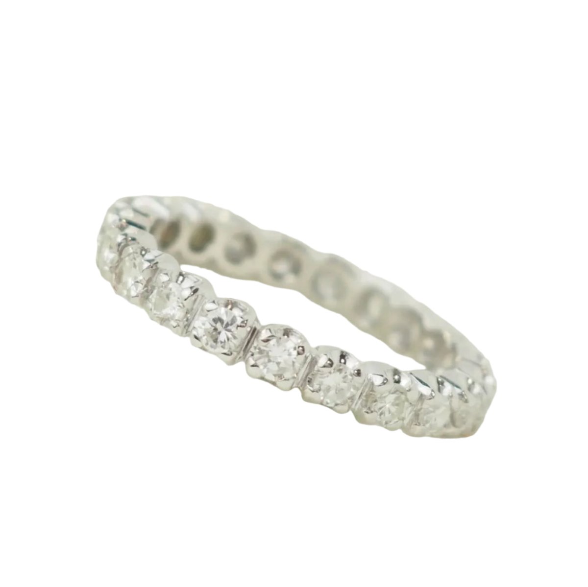 Bague Alliance en or blanc et diamants - Castafiore