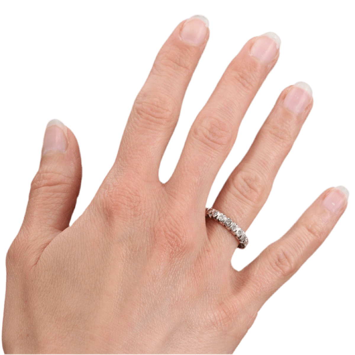 Bague Alliance en or blanc et diamants - Castafiore