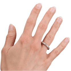 Bague Alliance en or blanc et diamants - Castafiore