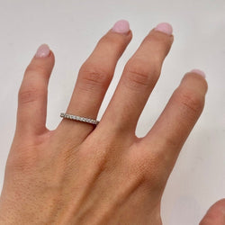 Bague Alliance en or blanc et diamants - Castafiore
