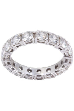Bague Alliance en or blanc et diamants - Castafiore