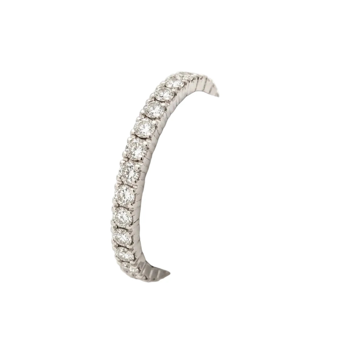 Bague Alliance en or blanc et diamants - Castafiore
