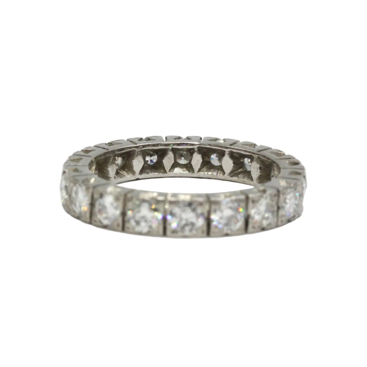 Bague Alliance en or blanc et diamants - Castafiore