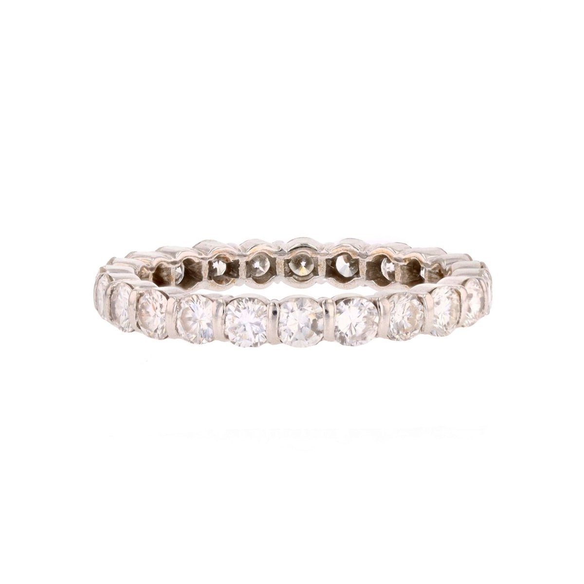 Bague Alliance en or blanc et diamants - Castafiore