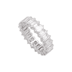 Bague Alliance en or blanc et diamants - Castafiore