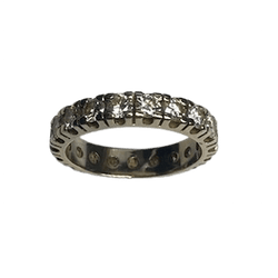 Bague Alliance en or blanc et diamants - Castafiore