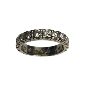 Bague Alliance en or blanc et diamants - Castafiore
