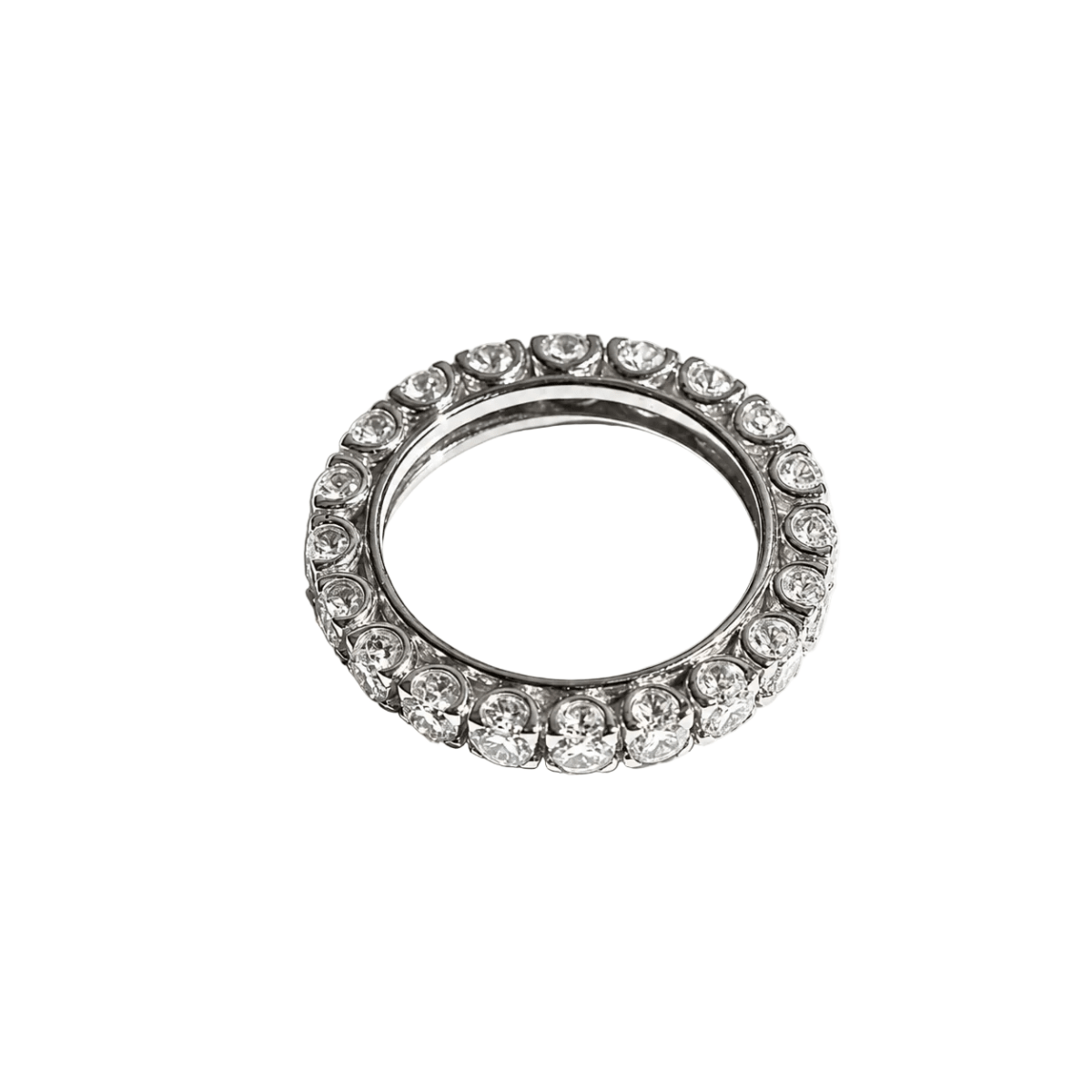 Bague Alliance en or blanc et diamants - Castafiore
