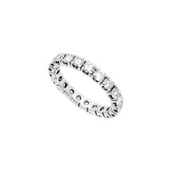 Bague Alliance en or blanc et diamants - Castafiore