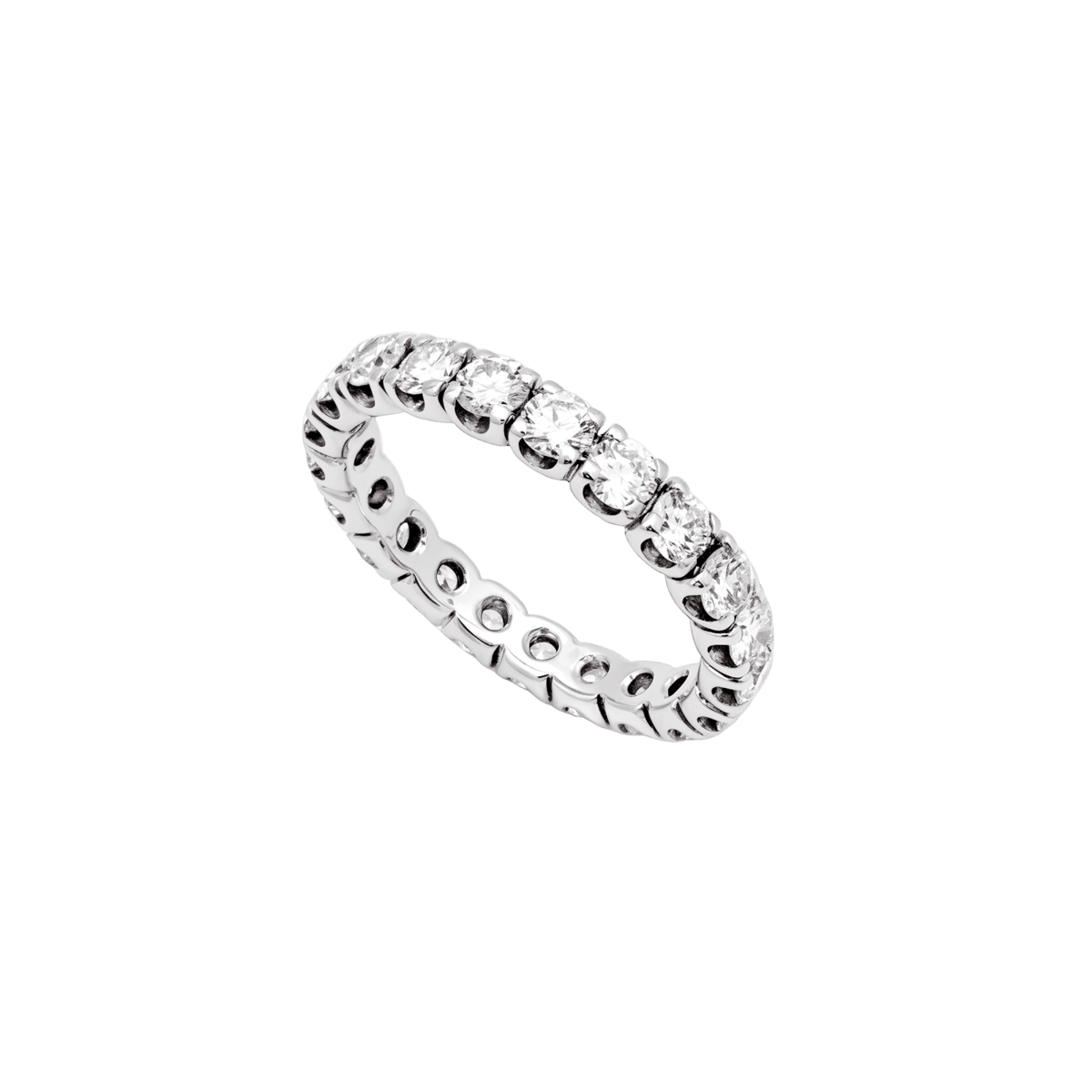 Bague Alliance en or blanc et diamants - Castafiore