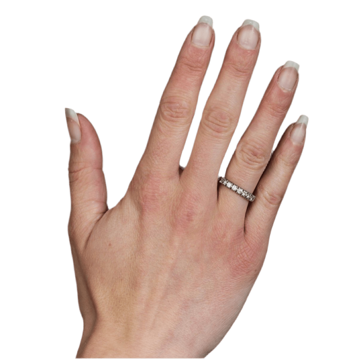 Bague Alliance en or blanc et diamants - Castafiore