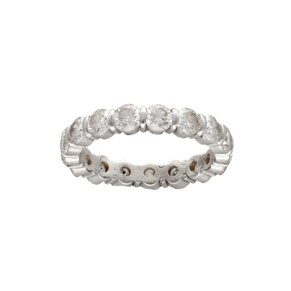 Bague Alliance en or blanc et diamants - Castafiore