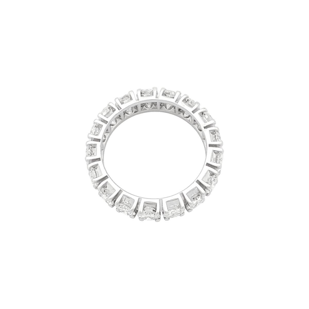 Bague Alliance en or blanc et diamants - Castafiore