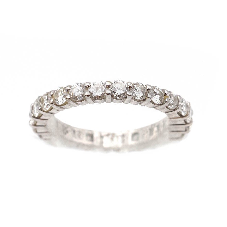 Bague Alliance en or blanc et diamants - Castafiore