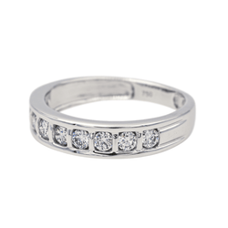 Bague Alliance en or blanc et diamants - Castafiore