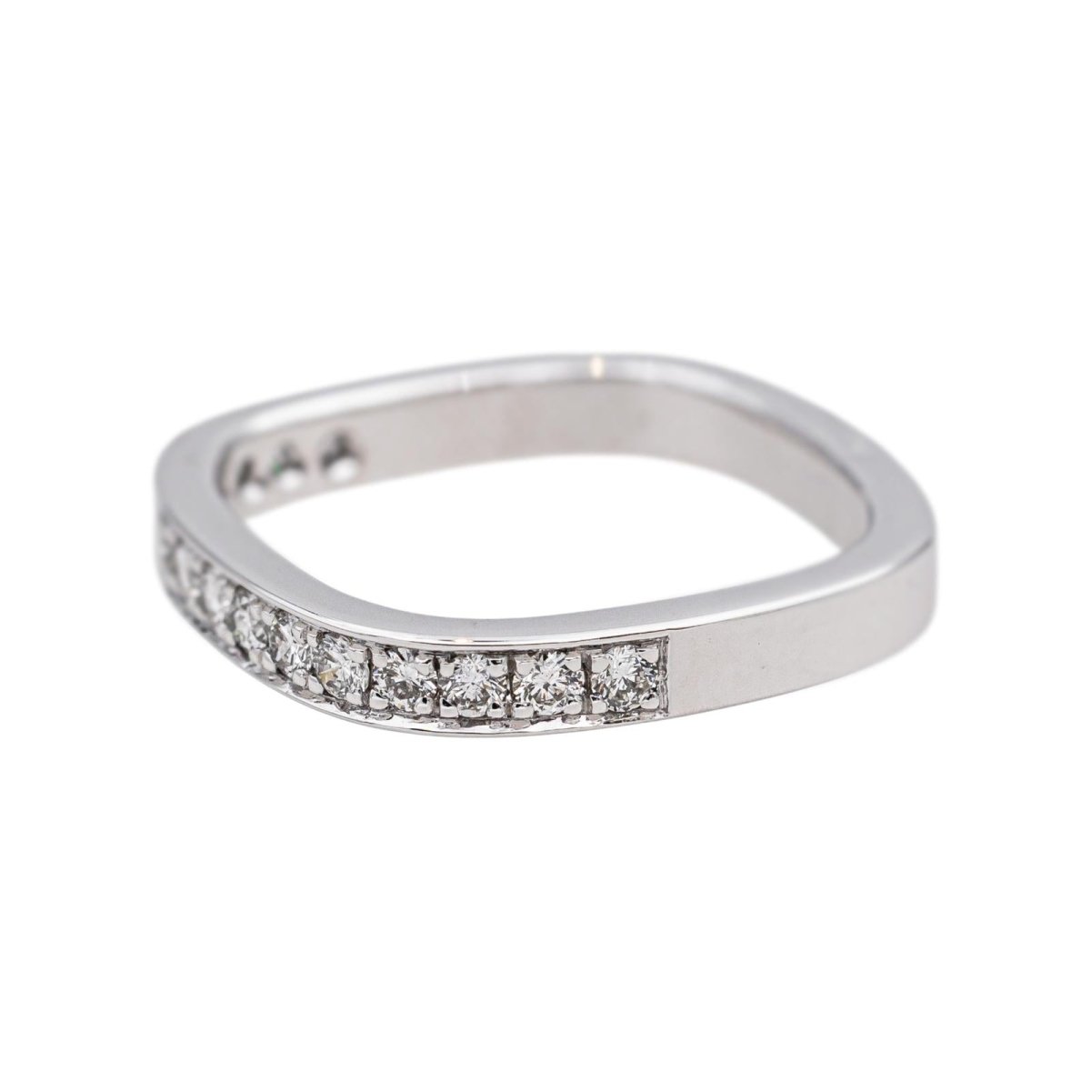 Bague Alliance en or blanc et diamants - Castafiore