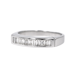Bague Alliance en or blanc et diamants - Castafiore