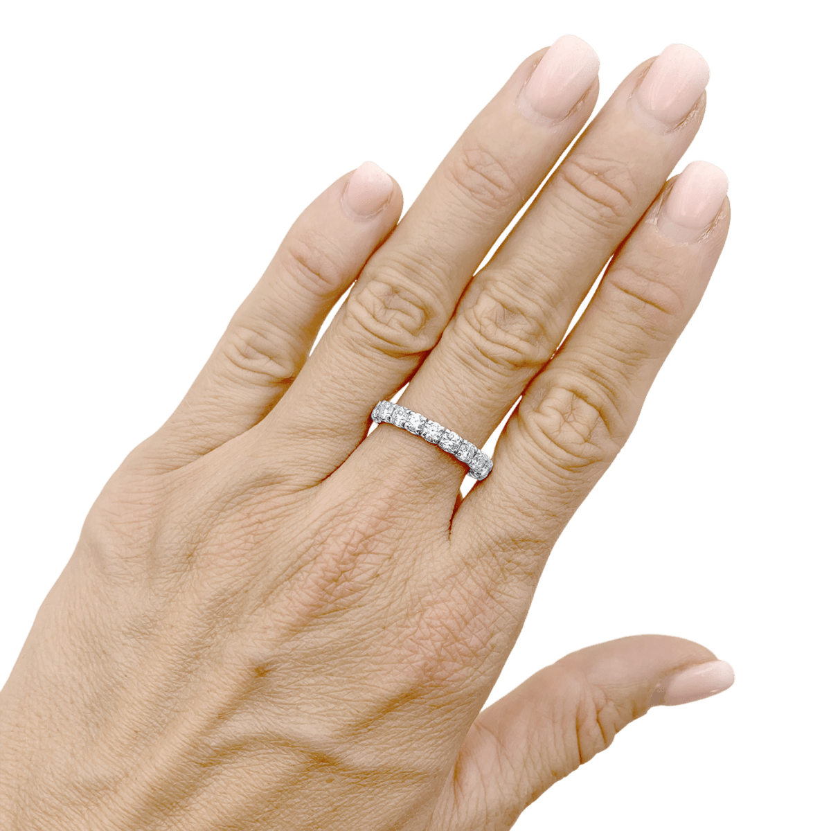 Bague Alliance en or blanc et diamants - Castafiore