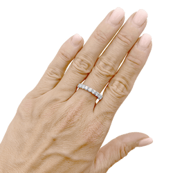 Bague Alliance en or blanc et diamants - Castafiore