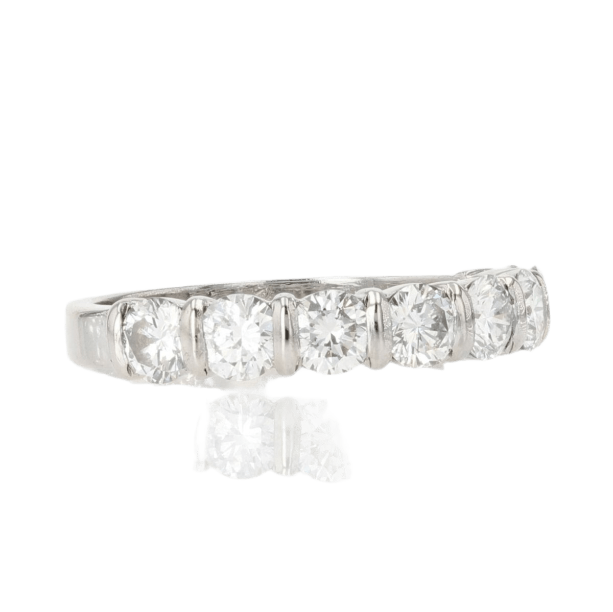 Bague Alliance en or blanc et diamants - Castafiore