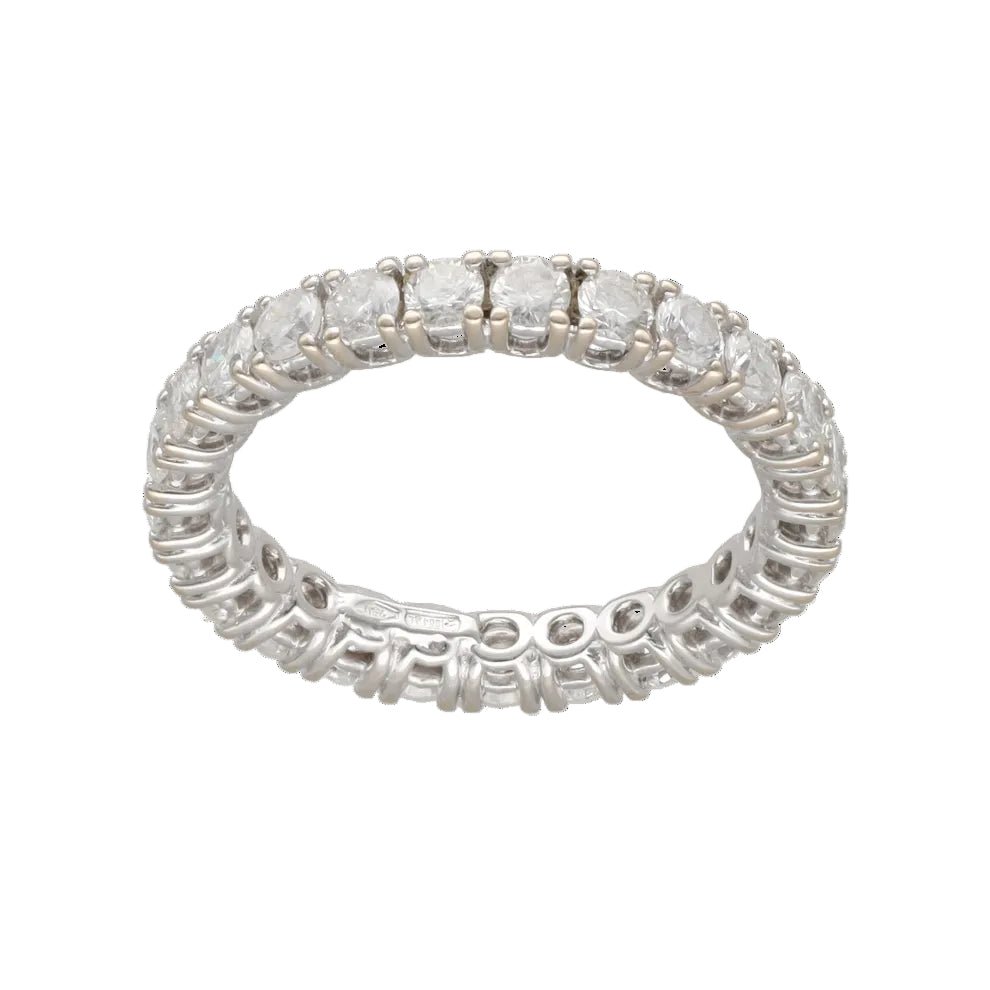 Bague Alliance en or blanc et diamants - Castafiore