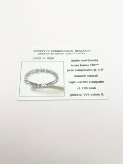 Bague Alliance en or blanc et diamants - Castafiore