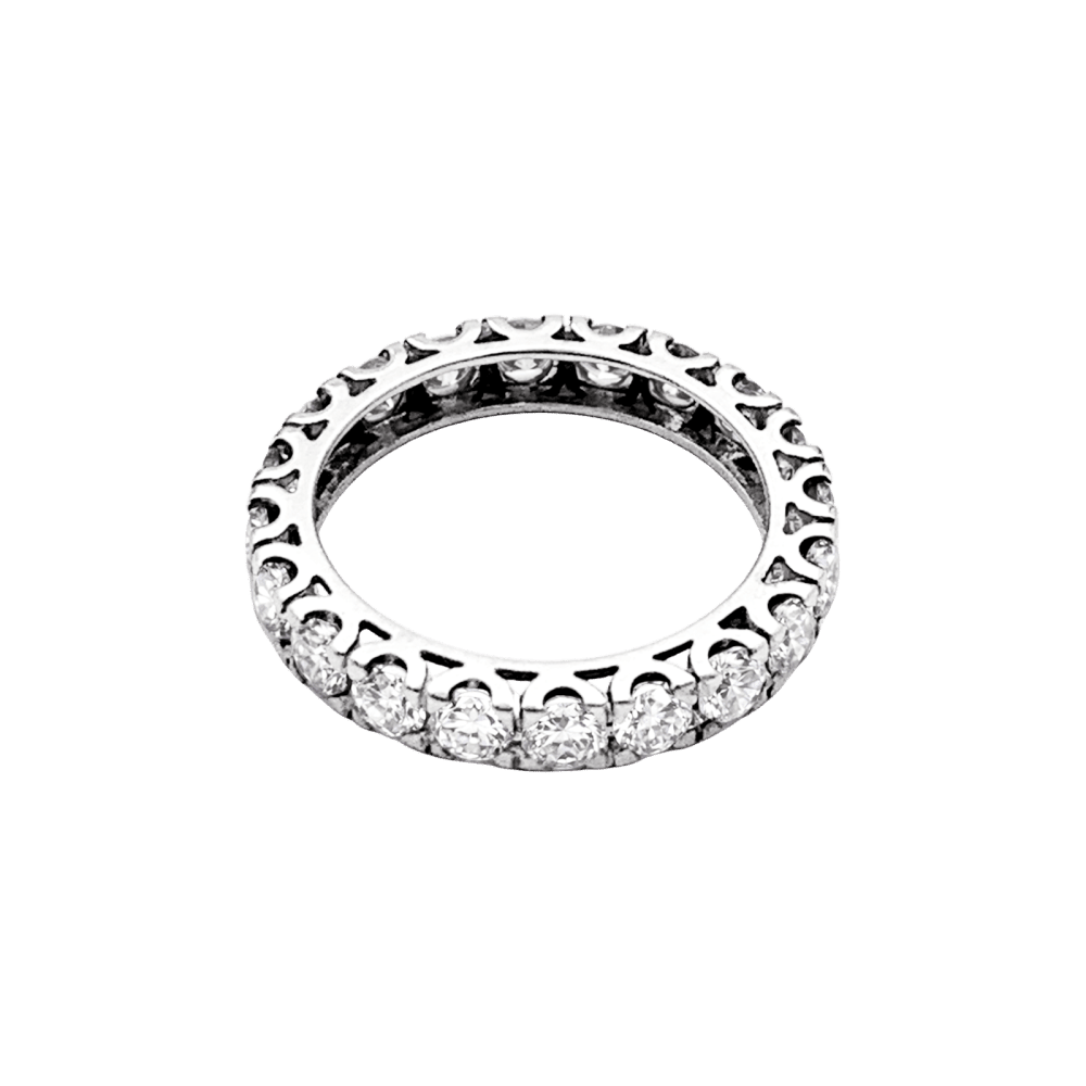 Alliance tour complet, white gold and diamonds.