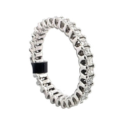 Bague Alliance en or blanc et diamants - Castafiore
