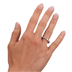 Bague Alliance en or blanc et diamants - Castafiore